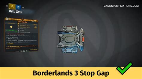 borderlands 3 stop gap lv 1 save file|borderlands 3 level 1 legendary.